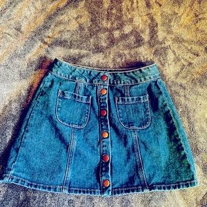 Brandi Melville denim button up skirt